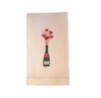 Valentine Champagne Guest Towel